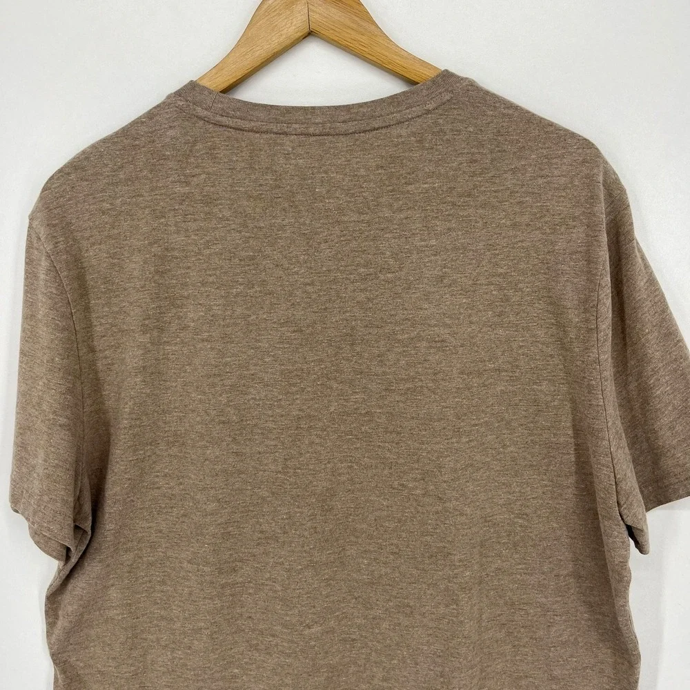 Banana Republic Mens Large Brown Graphic T-Shirt Frog Vintage Camera Photography